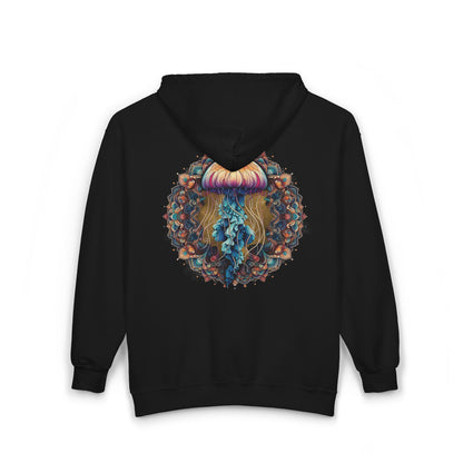 Jellyfish Mandala Unisex Zip-Up Hoodie