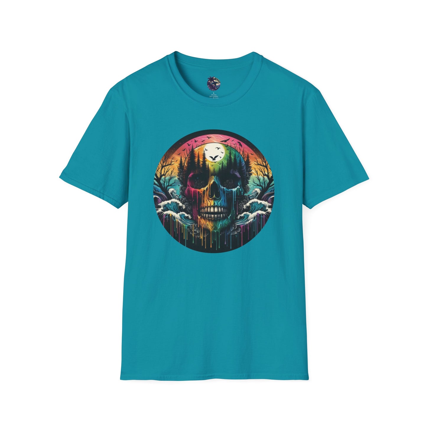 Rainbow Skull Softstyle Unisex T-Shirt