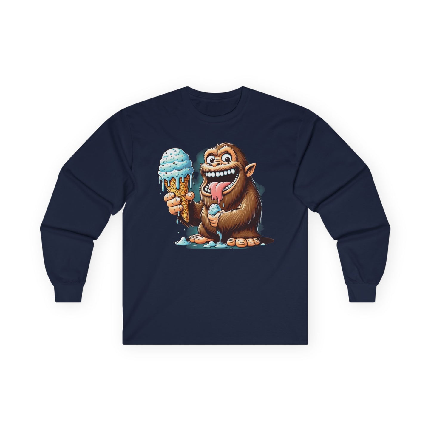 Sasquatch Ice Cream Unisex Long Sleeve Shirt