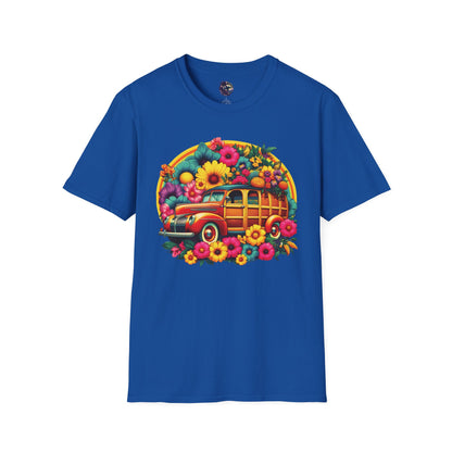 Retro Floral Woody Unisex T-Shirt