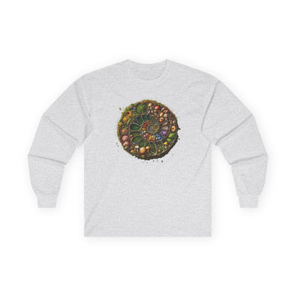 Floral Mushroom Spiral Unisex Long Sleeve Shirt