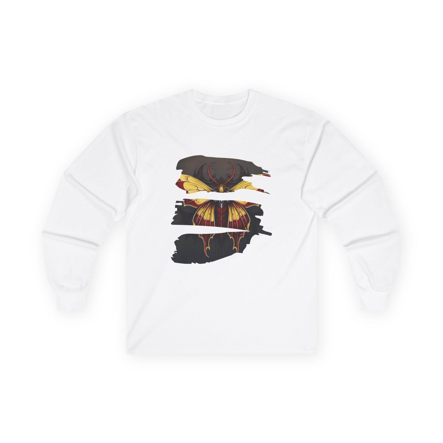 Moth - Red and Yellow  Unisex Long Sleeve Shirt