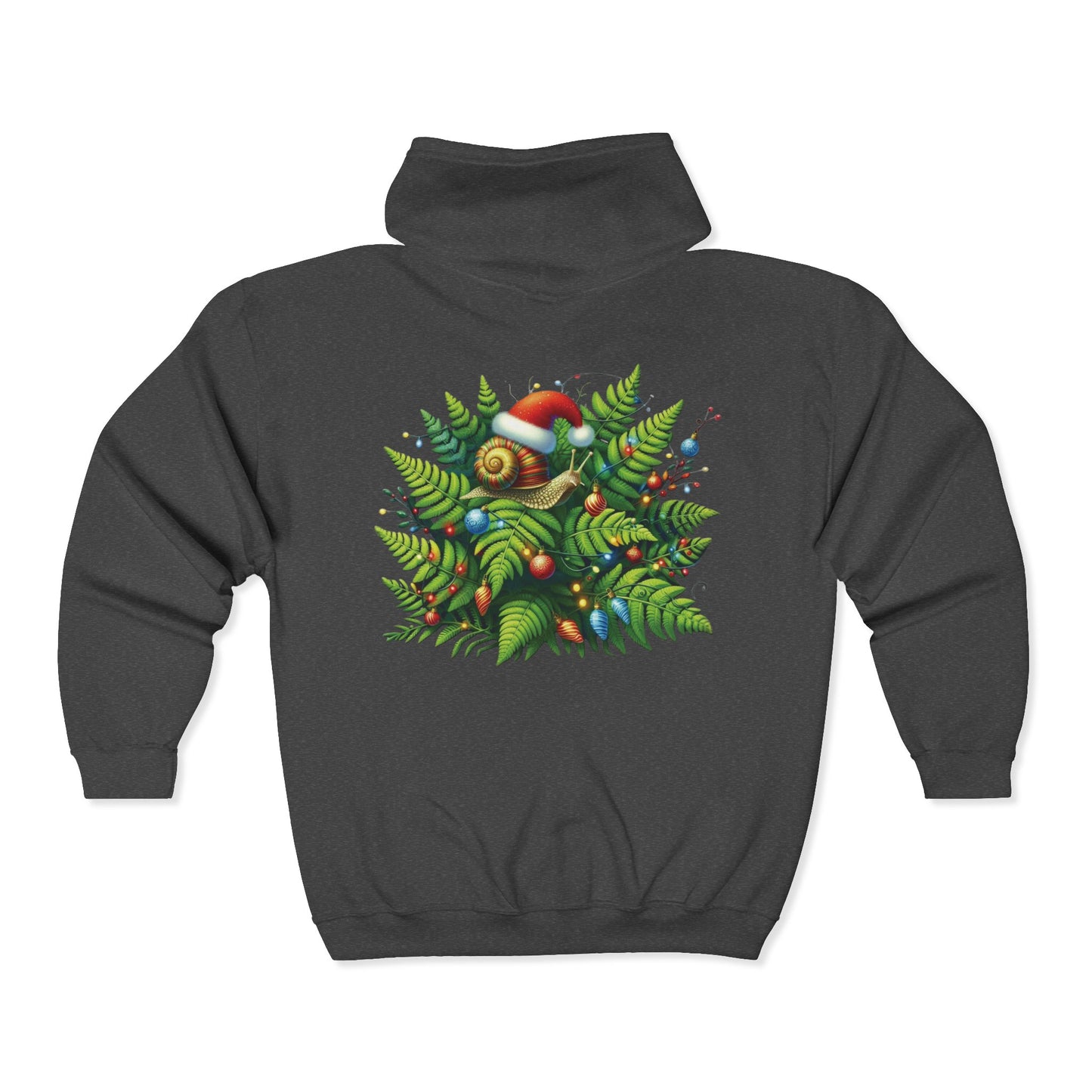 Holiday Snail Unisex Zip-Up Hoodie