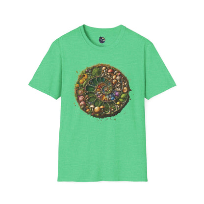 Floral Mushroom Spiral Unisex T-Shirt
